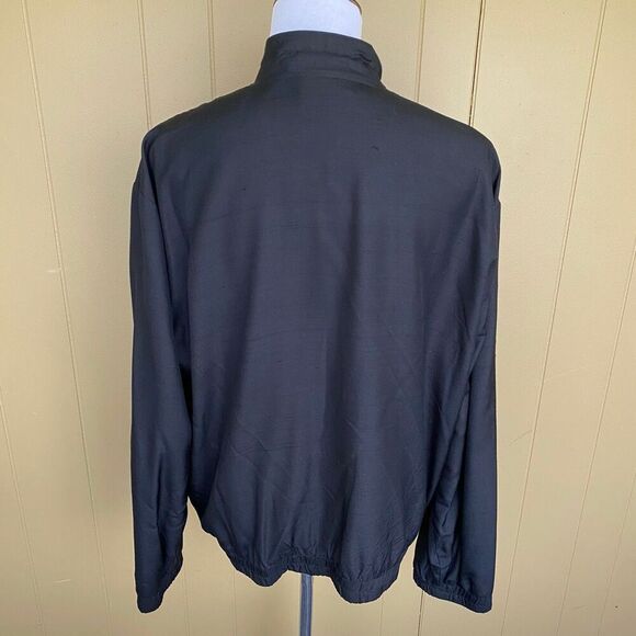 Bocci women XL 100% silk full zip jacket w/mock collar black - Picture 8 of 13